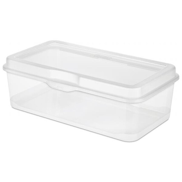 Sterilite Corporation Sterilite 18058606 Large Clear Flip Top Storage